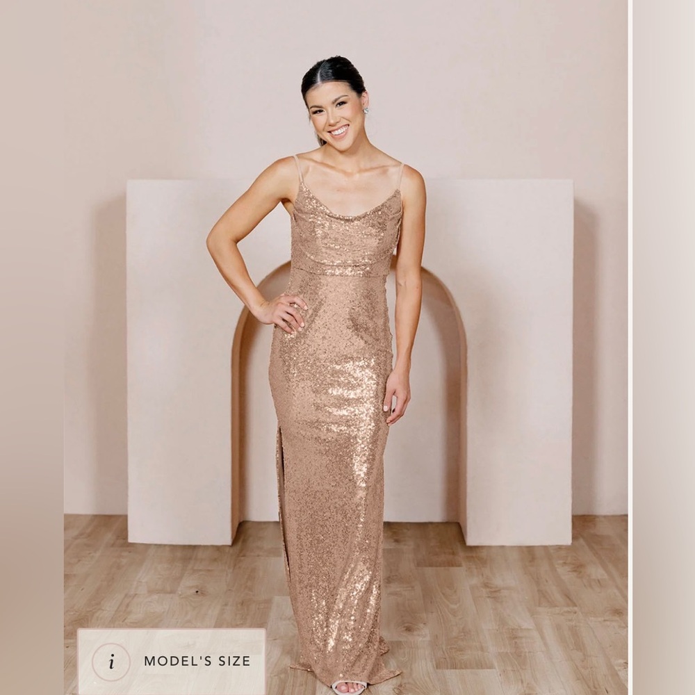 Champagne Revelry Sequin Dress